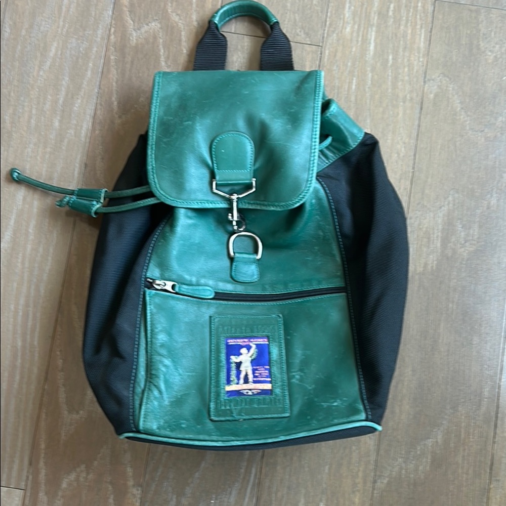 Vintage 1996 Atlanta Olympics Coach Green and Black Backpack